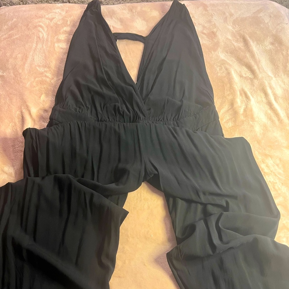 Forever 21 Plunging Wide-Leg Jumpsuit